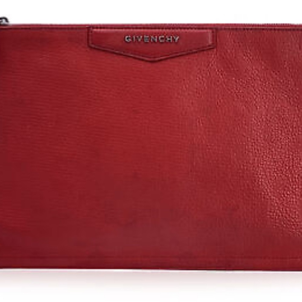 Givenchy Antigona red Leather Clutch